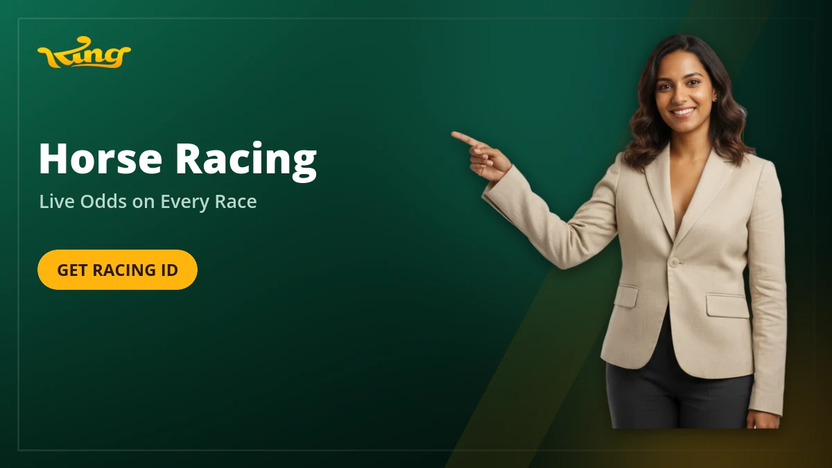 KingExch365 horse racing banner with live odds on every race